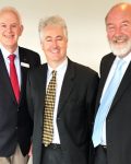 Deputy Chair Chis Connor (Wollongong City Council), Shadow Minister for Industrial Relations Adam Searle, Chairman Peter Shinton (Warrumbungle Shire Council), February 2017 at Association meeting.