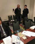 James Marshall (Centennial Coal) and Sarah Jardine (DPI- Land and Water) at association meeting in Sydney, August 2017.