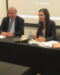 Cr Kevin Duffy and NSW Shadow Minister for Resources, Courtney Houssos (MLC) at Meeting 22 Feb 2023.